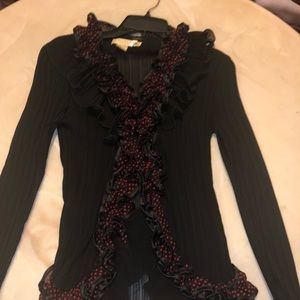 Black Blouse With Red Dots